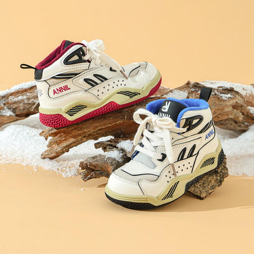 ANNIL/安奈儿童鞋男女童休闲板鞋篮球鞋男女童加绒加厚棉鞋HM5405616 商品图2