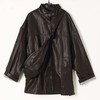 10天左右发货【皮衣 咖色&黑色】黑色附赠腰带，咖色附赠包包。花姐朋友出口俄罗斯款货源，高性价比款，环保蛋白皮，质感满分，光泽度佳~超柔软休闲夹克，皮衣外套秋装~ 商品缩略图4