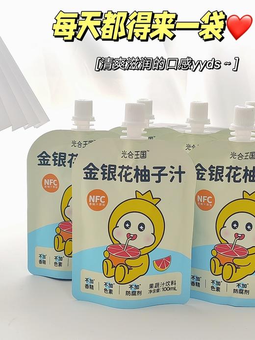 符合中国宝宝体质的『光合王国金银花柚子汁』❗一年四季必备“灭火器”🌈原味真果汁零添加🔥每天一袋补充满满维生素C✅ 商品图6