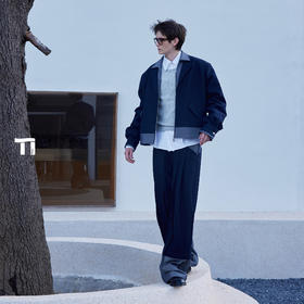 启世录TIWILLTANG“羿隙净域”型叠拼驳领牛仔夹克