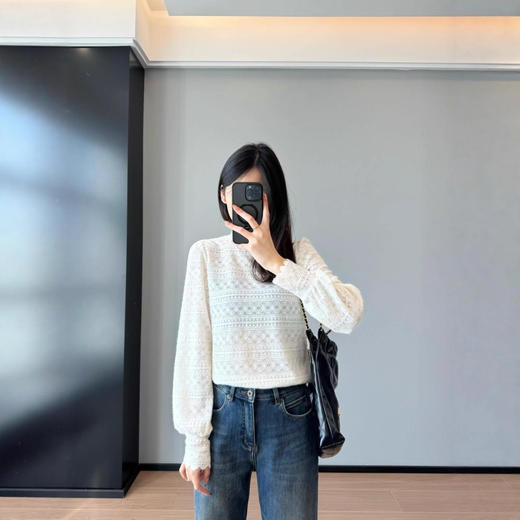 美翻了~2025法式蕾丝打底衫半高领花边领优雅上衣2025秋冬新款！ 商品图0