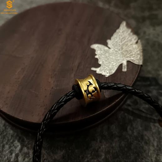 【双12抢先购 限时特惠】黄金钻石首饰 （勇气）酷黑珐琅手绘转运珠情侣手绳 商品图3