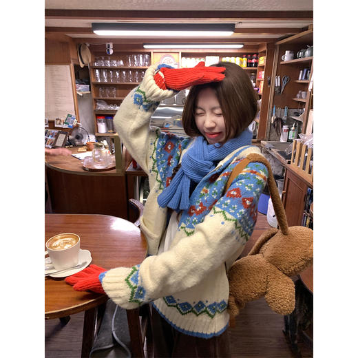 <曾小咸推荐>秋冬费尔岛连帽毛衣 商品图0