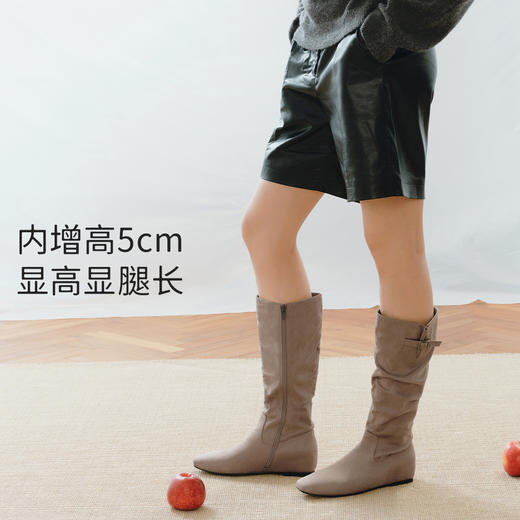 【栀子乌龙】7or9 秋冬暖靴堆堆靴通勤长靴 商品图3