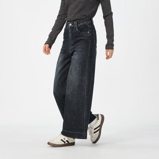 复古水洗做旧工基本款直筒裤-纪念日百货门店同款166394791 商品图1