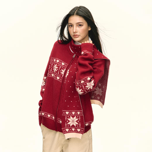 Ariseism 美式复古针织开衫毛衣女秋季新款上衣 商品图1