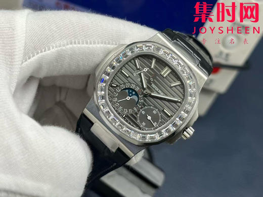 PPF潜心三年 真"芯"之作！百达翡丽PP鹦鹉螺系列5712GR 方钻灰盘皮带款总裁 新升级V3版 男士腕表 商品图2