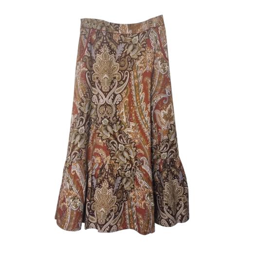 VIVIAN LIU薇薇安刘F2544001秋季女装新款中长款腰果花印花半裙 商品图4