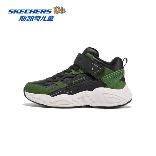 斯凯奇男童山川绒绒靴冬季加绒保暖棉鞋户外防滑运动鞋 商品图3