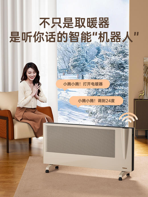 百斯腾“金火炬”系列抗菌智能家庭主供暖广域语音电暖器H2 商品图4