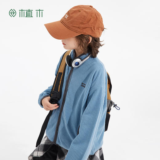 【小方糖·绒绒壳外套】植木童装2025秋季新款男女童户外保暖摇粒绒外套 商品图2