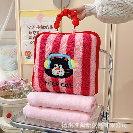 多巴胺抱枕毯子二合一办公室午睡折叠枕头被汽车车用靠枕被子两用 商品图5