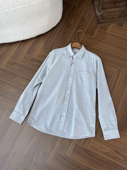 巴家 25新品翻领格纹饰边单排扣长袖上衣 商品图5