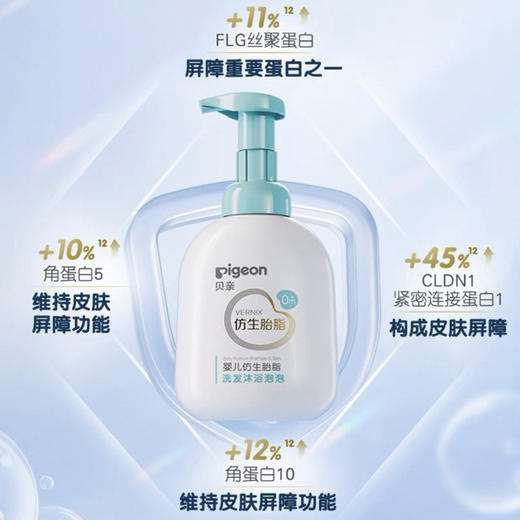 贝亲婴儿仿生胎脂洗发沐浴泡泡380ml-IA309 商品图3
