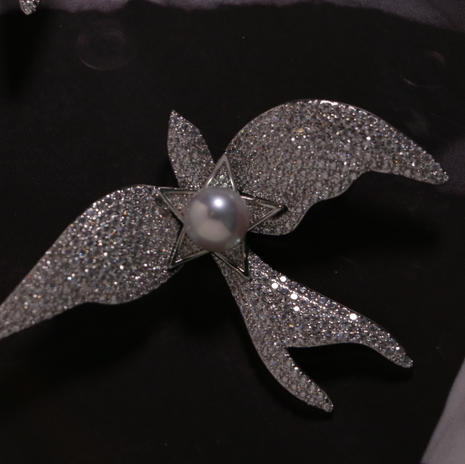 明星同款 ji光真多麻色akoya胸针 8-9mm 商品图4