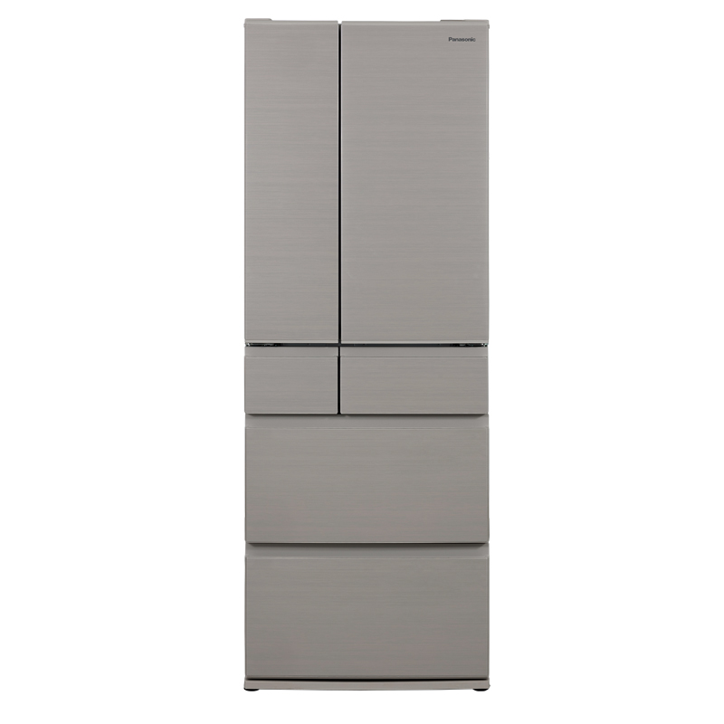 松下 冰箱 NR-F601XT-C5 589升 多门 嵌入式 风冷 变频 一级能效 无边框钢板 暮云灰颜色 单循环 LED控制面板 顶置压缩机