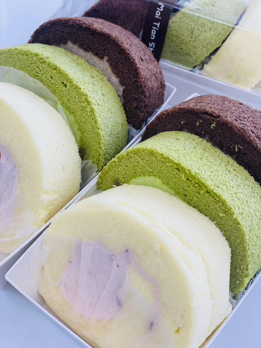 瑞士卷(一盒三个)抹茶巧克力葡萄 商品图0