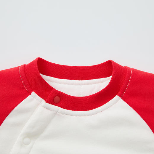 怡比好运来长袖斜襟哈衣HY25WIN045中国红/中黄59#-90# 商品图9