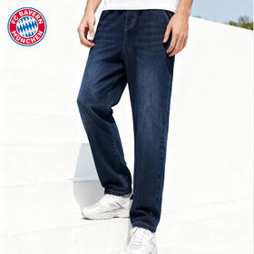 【官方正版】拜仁足球俱乐部丨蓝色牛仔裤秋冬新款牛仔长裤休闲百搭