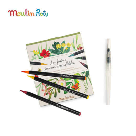 Moulin Roty 10色水彩笔 适合3岁以上 高质量美术工具 不同用法的笔头 缤纷乐系列 法国品牌-661612 商品图5