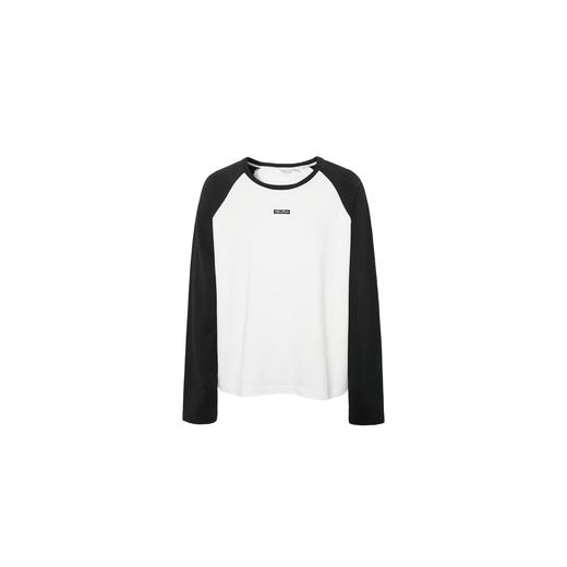 【积分换购不退货】【特惠不退货】伊芙丽圆领宽松长袖T恤1FA100001 商品图0