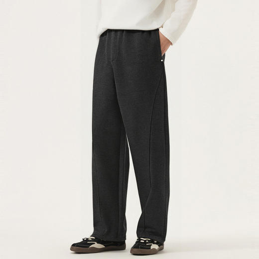 gxg.jeans男装 黑灰铆钉设计简约宽松休闲长裤男裤厚款 25冬新品 商品图3