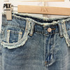 P&X设计师女装小个子牛仔裤高腰阔腿春秋季裤子 824110776 蓝色 商品缩略图2