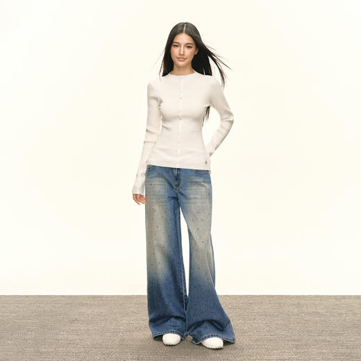 Ariseism 美式复古毛衣女秋季新款修身上衣 商品图4