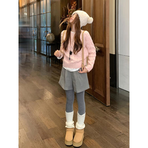 <曾小咸推荐>现货秒杀 ！微信超特价！韩系粉麻花毛衣 日常169.99 立减80 秒杀89.99！！ 商品图2