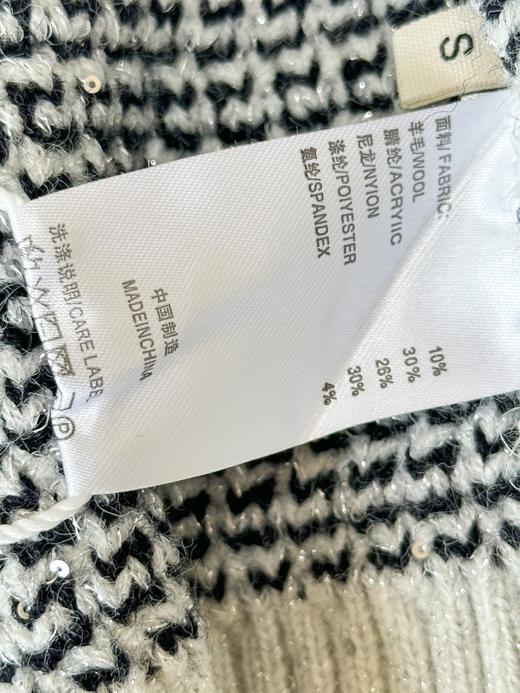 雅y同款绵羊毛小香风亮片圆领针织开衫 商品图14