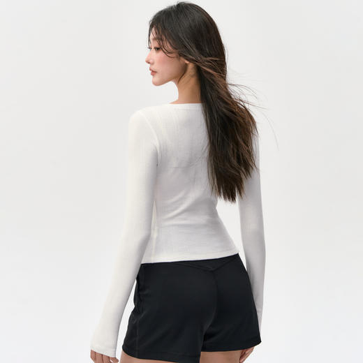 跃牌【周游世界】秋冬新款瑜伽服女纯棉透气短款休闲内搭叠穿长袖TP0980 商品图1