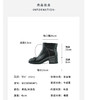 Westory2025年冬季圆方头粗跟胎牛皮小众气质短靴W25DS85471 商品缩略图10