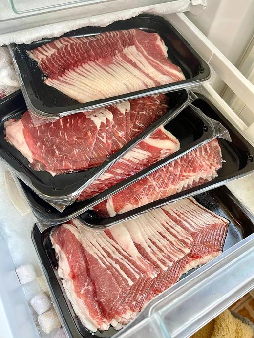 品牌直发158抢6盒到手1200g大黄鲜森进口原切安格斯谷饲200天肥牛片 天然牧场散养安格斯牛配料表只有牛肉 肥瘦均匀基地直邮 商品图2