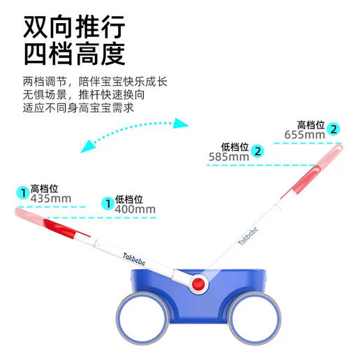 Takbebe塔克贝贝百变小推车 婴儿手推玩具车 商品图0