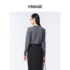 VIMAGE纬漫纪半高圆领高级灰2025秋冬新款针织衫V2401111 商品缩略图4