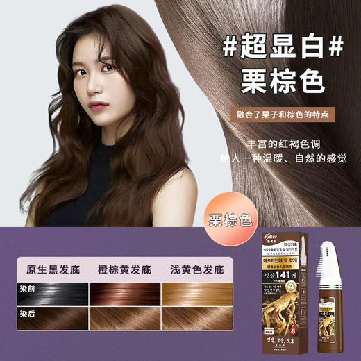 小红书推荐染发剂植物纯植物盖白发家用一梳彩染发膏不伤发发廊专用染膏 商品图4