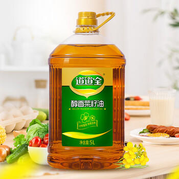 道道全【保真菜籽油】食用油 醇香菜籽油 物理压榨非转基因 5L*1桶 /粮油调味 /食用油 /菜籽油 商品图1