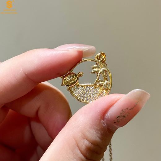 【品牌授权】【香港周六福】富甲一方K金吊坠（附赠K金项链） 商品图1