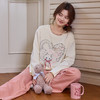 自然醒清甜牛奶丝家居服女款套头（带胸垫）睡衣春秋季长袖长裤卡通可爱宽松套装新款女士冬天家居服QH 商品缩略图2