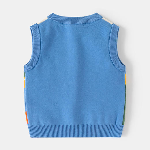 【79元2件】儿童双层棉线针织毛衣背心 秋冬百搭毛衣马甲 商品图6