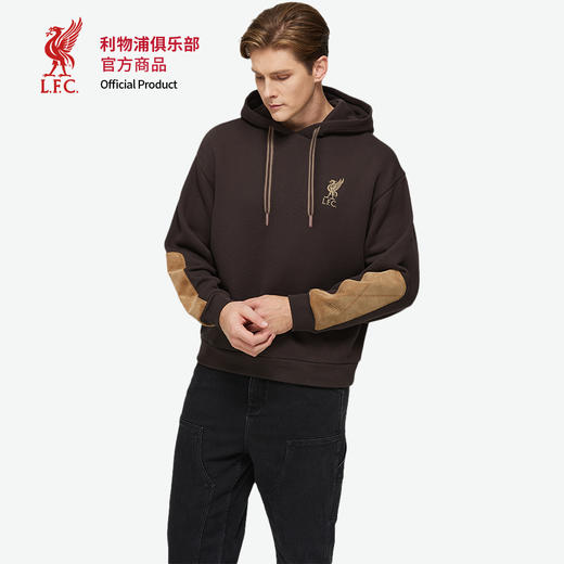 【官方正版】利物浦俱乐部 | 秋冬款棕色帽衫休闲运动连帽卫衣 商品图2