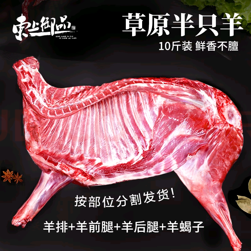 甄选大草原散养羔羊肉丨新鲜散养乳羔半只羊10斤羊肉新鲜羊腿羊排羊蝎子