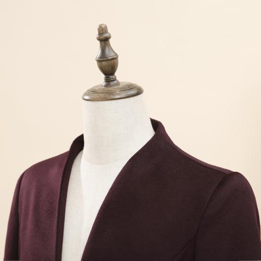 【福天华】寿服女大衣“鹤翔云海”（深紫红）百年工艺寿衣 商品图3