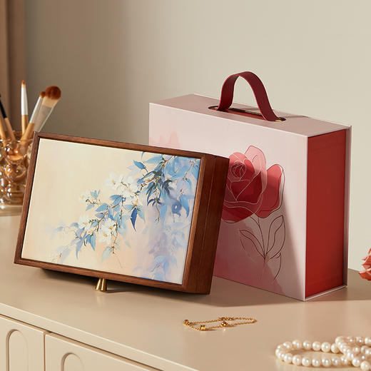 初心| 油画首饰盒白玉兰桃花芯木 商品图4