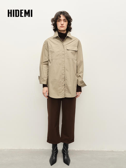 超显瘦极简铅笔裤九分卷边西裤 黑色/生巧 商品图3