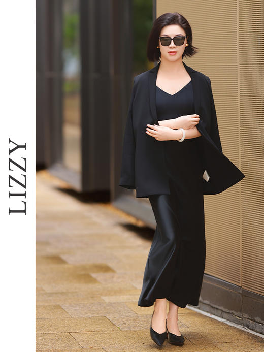 老钱风都市通勤宽松醋酸长袖西装外套8173 商品图2