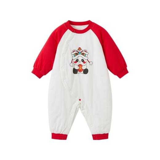 怡比好运来长袖斜襟哈衣HY25WIN045中国红/中黄59#-90# 商品图7