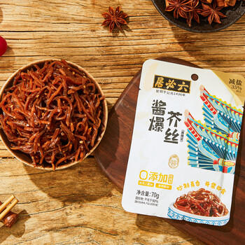 六必居酱爆芥丝 喝粥下饭咸菜 70g*5袋 0添加防腐剂 中华老字号 /粮油调味 /调味品 /榨菜/酱腌菜 商品图4