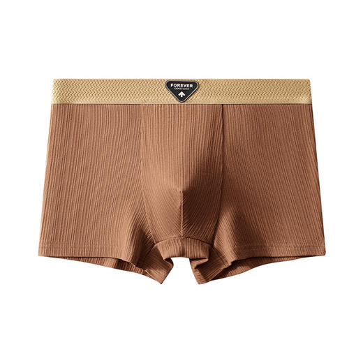 男士内裤纯棉男款平角男生抑菌透气舒适潮流纯色中腰四角短裤螺纹 商品图7