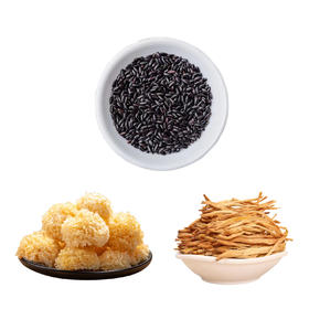 临泉特产黄花菜银耳黑米组合1200g